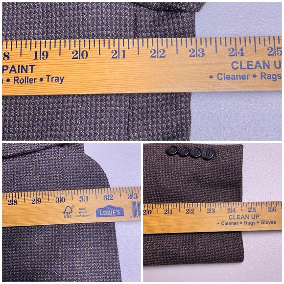 NEW Pronto Uomo Blazer Sport Coat 44R Mens 100% Lambswool Brown - Picture 4 of 8